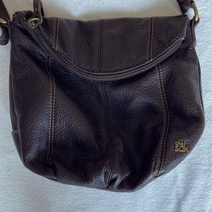The Sak flap crossbody chocolate leather